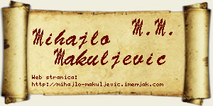 Mihajlo Makuljević vizit kartica